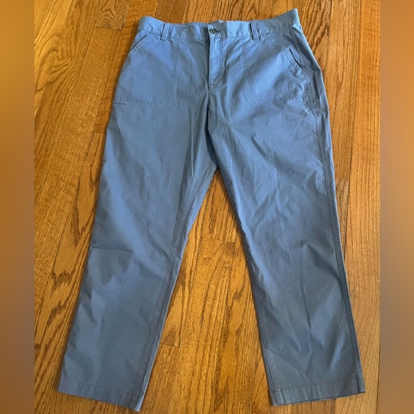 New Eddie Bauer Women's Adventurer Stretch Ripstop Ankle Pants Woman’s 14 Blue - Picture 1 of 11